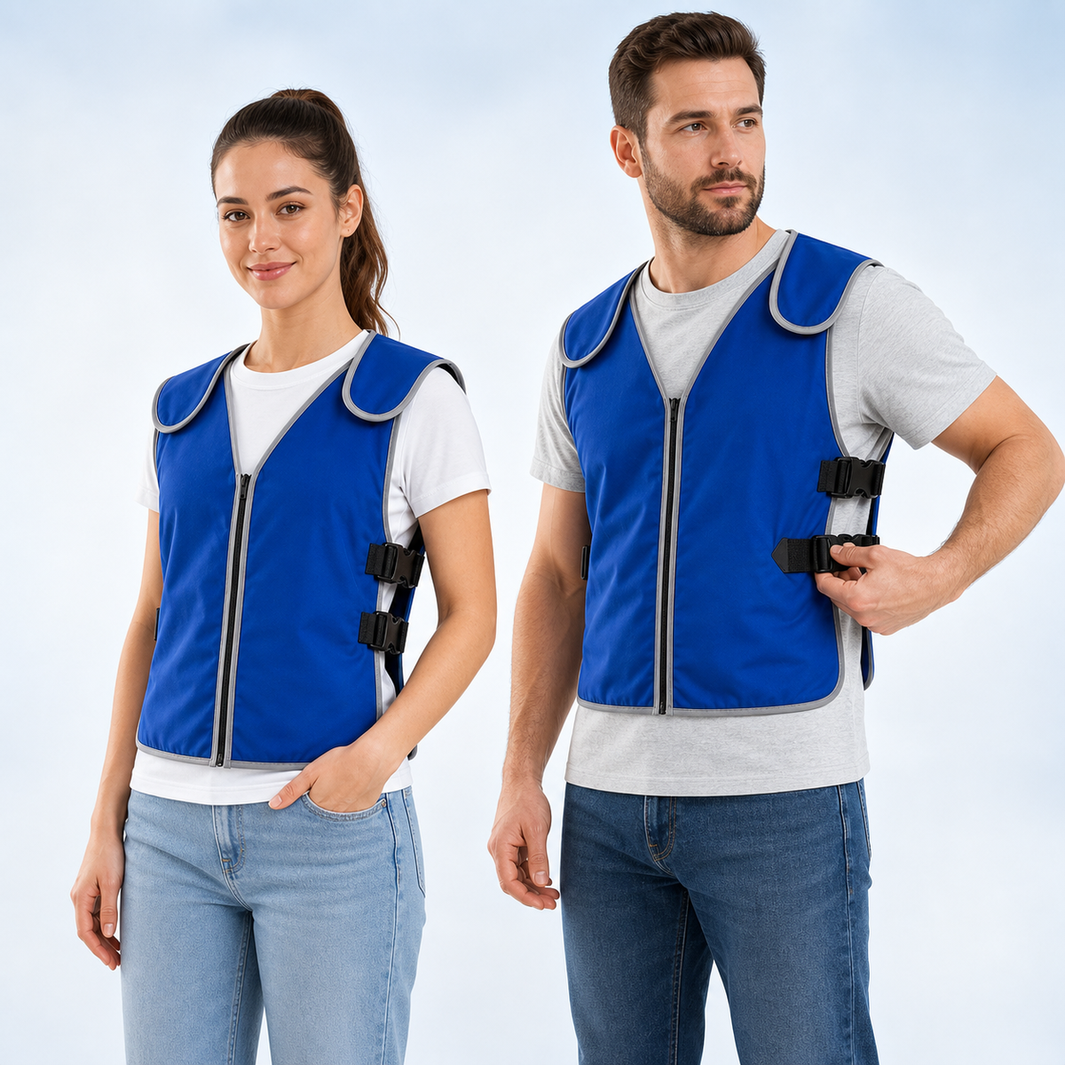 Sevaros ArcticCore™ Cooling Vest with Ice Packs Adjustable — Portable Ice Vest for Outdoor Work Construction Sports Heat Relief Men Women