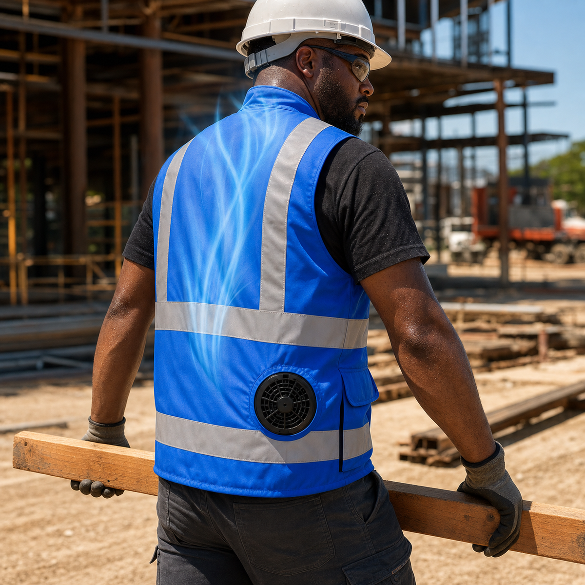 Sevaros AirFlow Vest™ Cooling Vest – Rechargeable Fan Powered Cooling Vest for Outdoor Work, Construction, Travel & Summer Heat