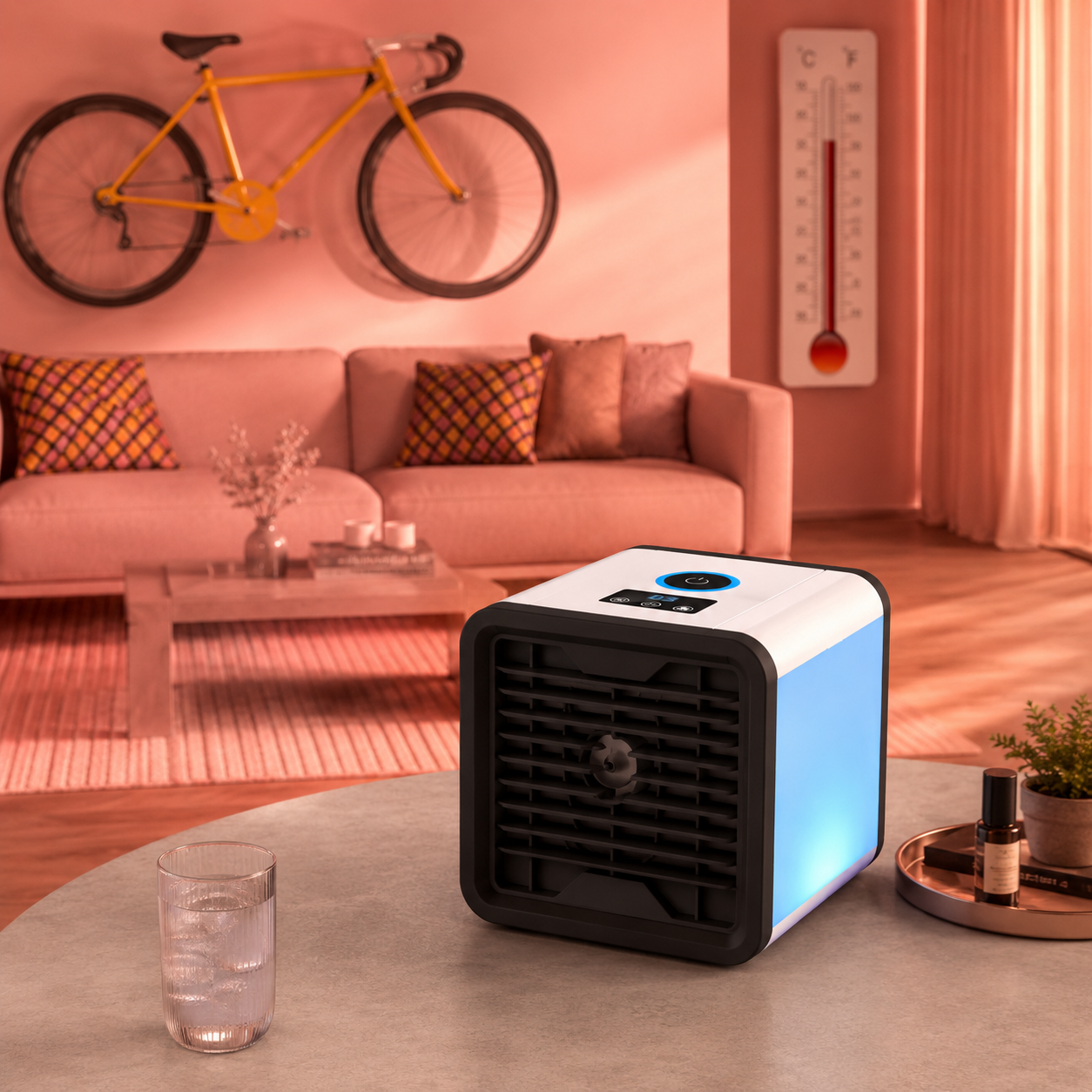Sevaros MistHome™ Mini Air Conditioner Humidifier Portable USB — Personal Desktop Air Cooler Moisture Cooling Fan for Home Office Bedroom