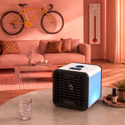 Sevaros MistHome™ Mini Air Conditioner Humidifier Portable USB — Personal Desktop Air Cooler Moisture Cooling Fan for Home Office Bedroom