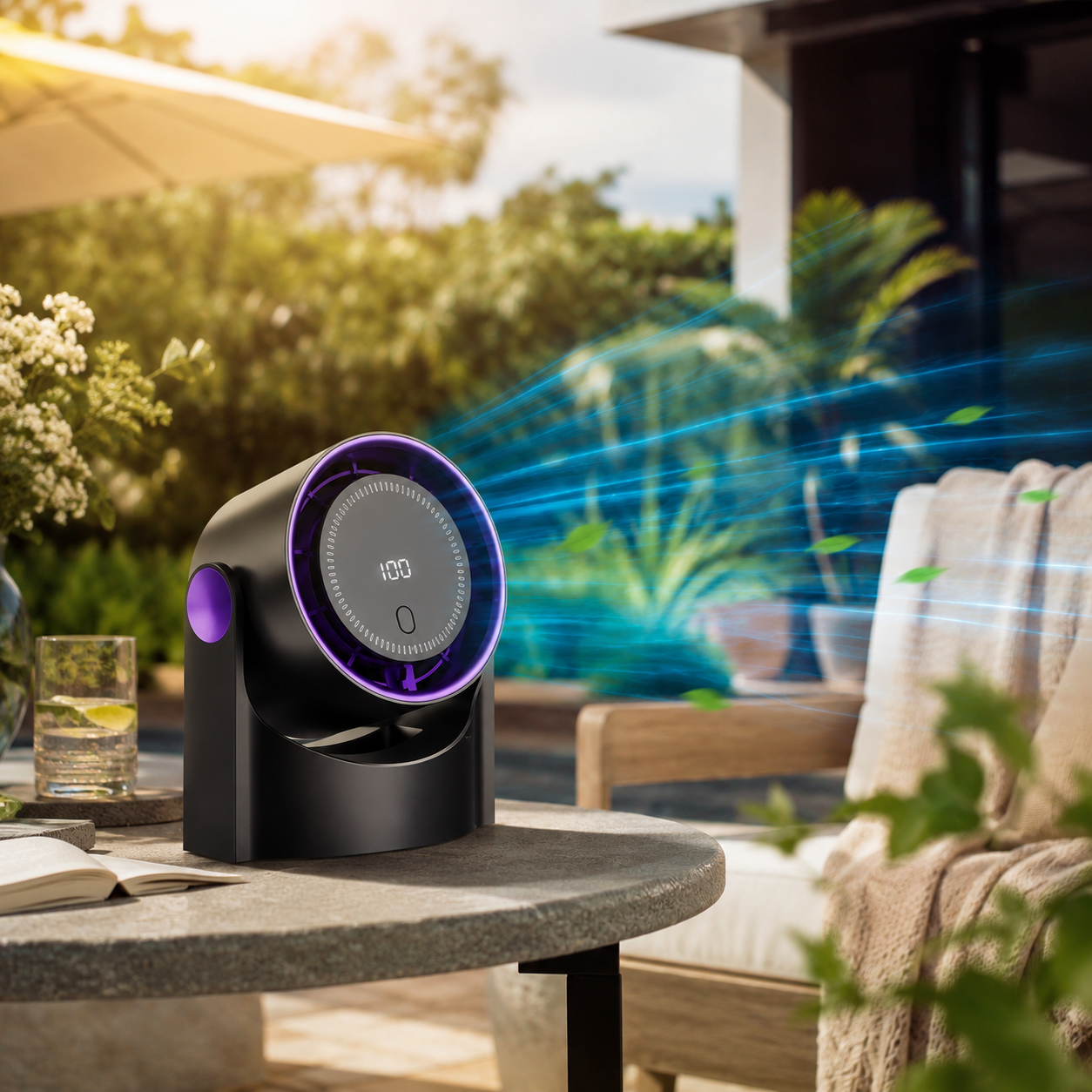 Sevaros AirCirculate™ Portable Air Circulator Fan Wireless USB — Silent Desktop Wall Fan for Home Office Bedroom Dorm Summer Cooling