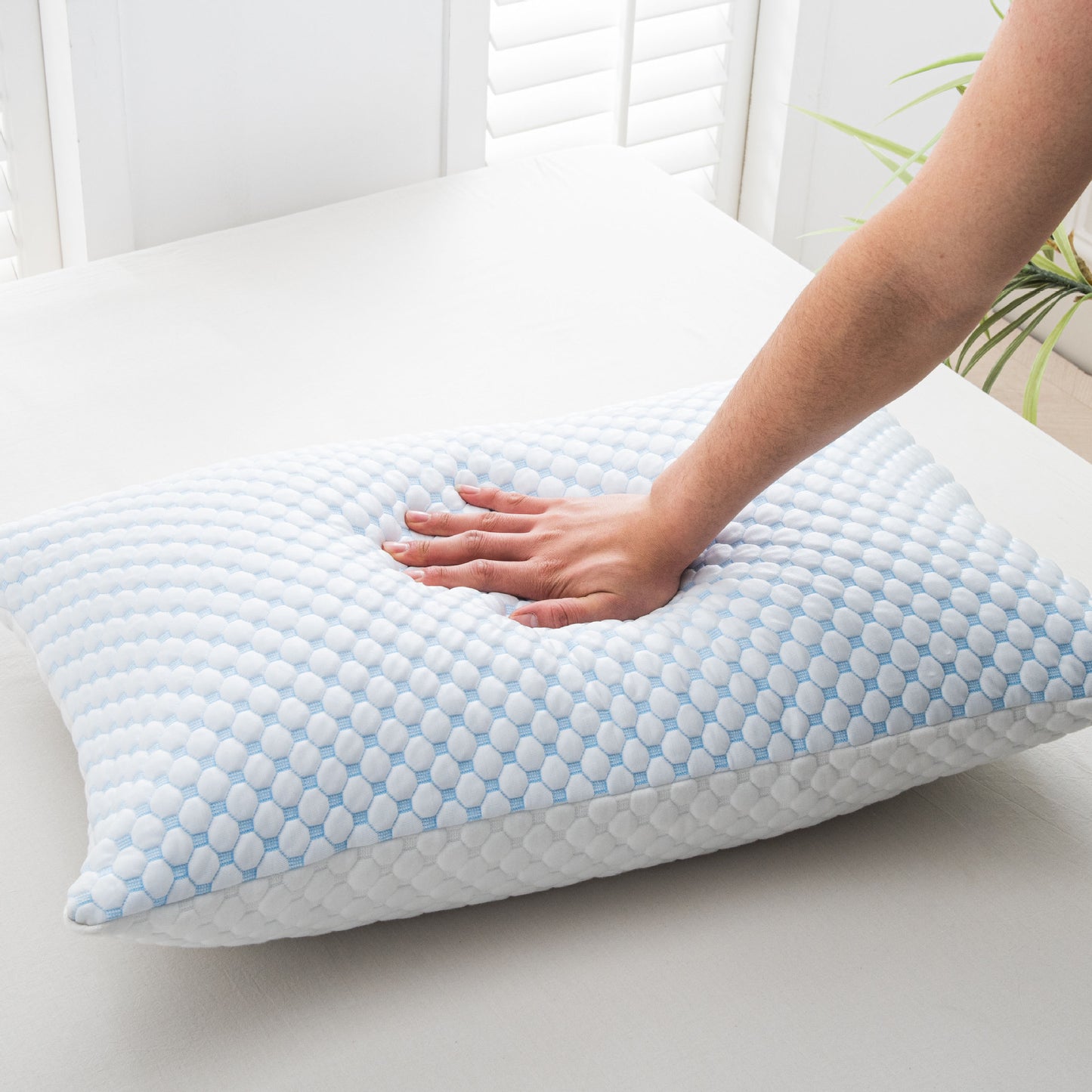 Sevaros BambooRest™ Memory Foam Cooling Pillow Bamboo Fiber — Cervical Support Breathable Cool Pillow for Hot Sleepers Neck Pain