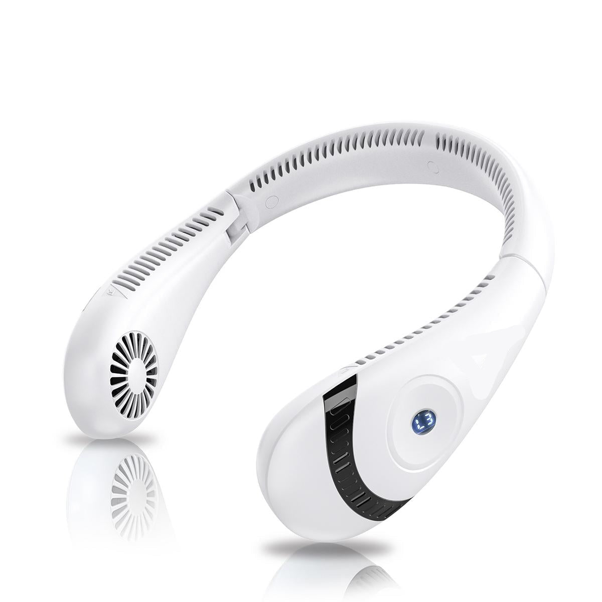 Neck Fan Rechargeable Bladeless 5000mAh USB Hands Free — Sevaros FlexFlow™ Portable Personal Cooling Fan Travel Outdoor Sports Summer