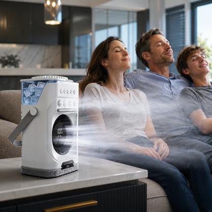 Sevaros MistBreeze Pro™ Desktop Spray Fan Remote Control Cooling — USB Humidifier Misting Fan for Home Office Bedroom Study Summer