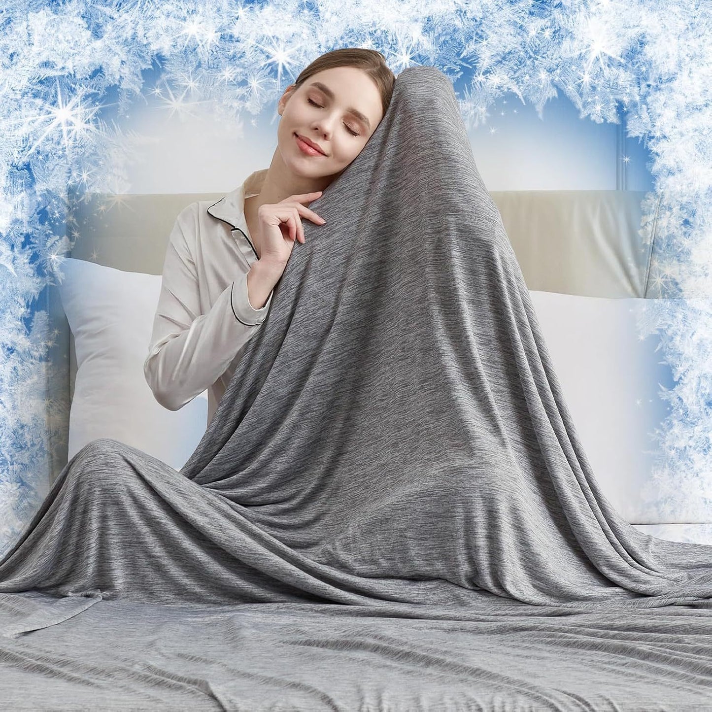 Sevaros ChillQuilt™ Cooling Blanket Lightweight Breathable — Summer Cooling Comforter Thin Quilt for Hot Sleepers Machine Washable Twin Queen King