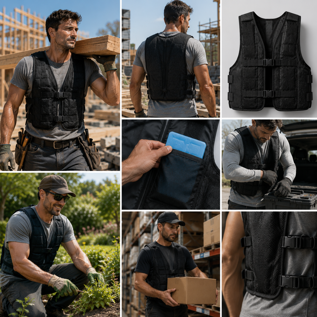 Sevaros PhaseCore Pro™ Phase Change Cooling Vest 4 Hour Lightweight — Portable Cooling Vest No Power for Outdoor Work Sports Construction Heat Relief