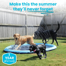 Sevaros HydroPaws™ Dog Cooling Splash Pad – Outdoor Sprinkler Water Play Mat for Dogs, Summer Cooling Pad, Backyard Splash Pool for Pets