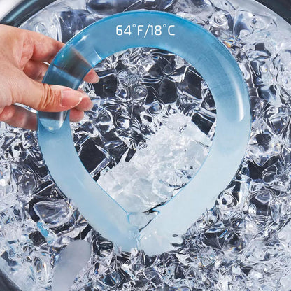Sevaros FrostLoop™ Neck Fan Phase Change Reusable Ice Wrap No Battery Wearable Cooling Band Outdoor Work Sports Heat Relief Summer